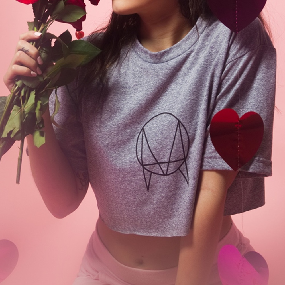 OWSLA Gray Logo Crop Top